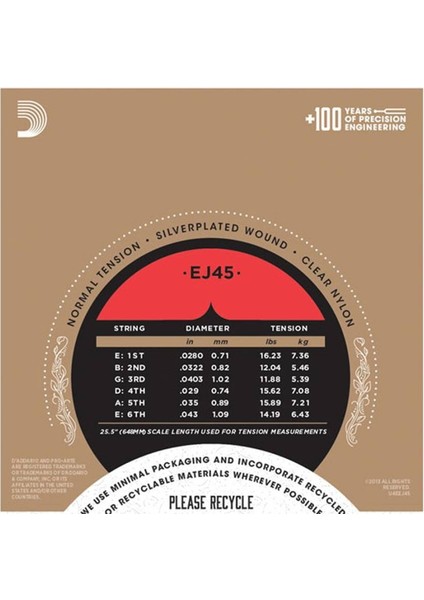 EJ45-3D Pro-Arte Normal Tension Klasik Gitar Teli (3 Se fiyatları
