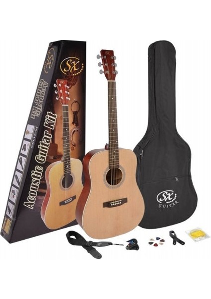 SD204K 4/4 Akustik Gitar Paketi (Natural)