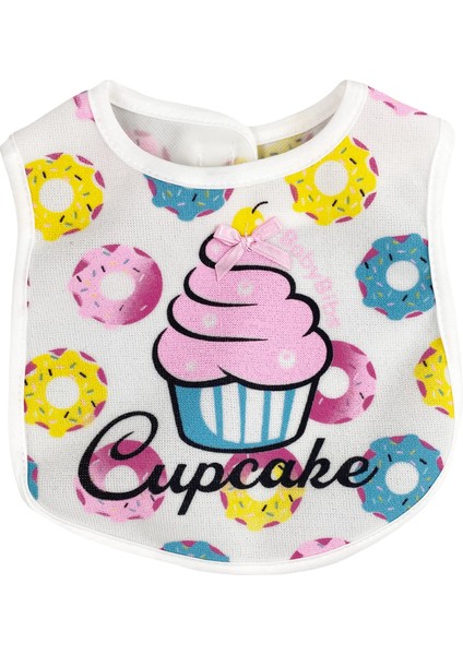 Cupcake Pembe Bebek Mama Önlüğü