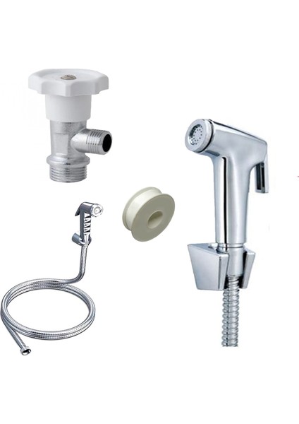 Pirinç Spiralli Taharet Musluğu Taharetmatik ve Ara Musluk