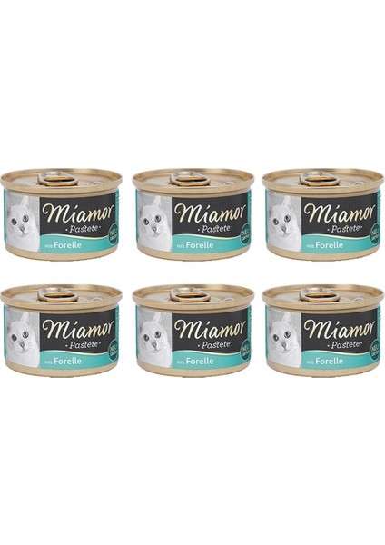 Pastete Alabalıklı 85 gr Yetişkin Kedi Konserve maması 6 Lı Paket