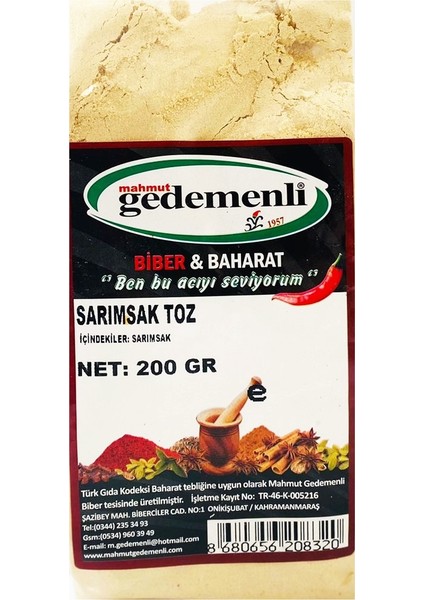 Sarımsak Toz 200 gr