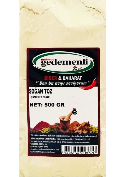 Soğan Toz 500 gr