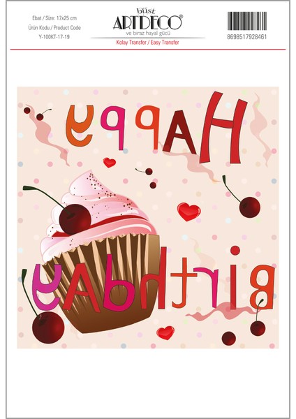 Kolay Transfer 17 x 25 cm Desen No:19