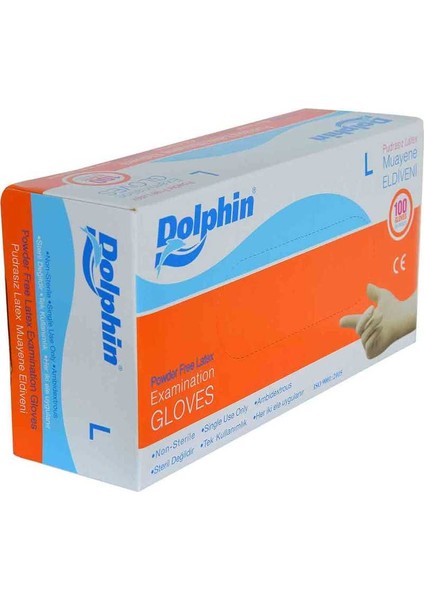 Pudrasız Beyaz Eldiven Latex Büyük Boy (L) 100 Lü Paket