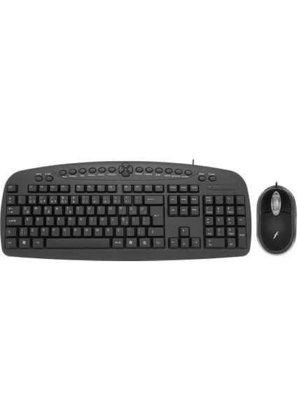 FK-146QU Q-Türkçe Kablolu Ofis Klavye + Mouse Set