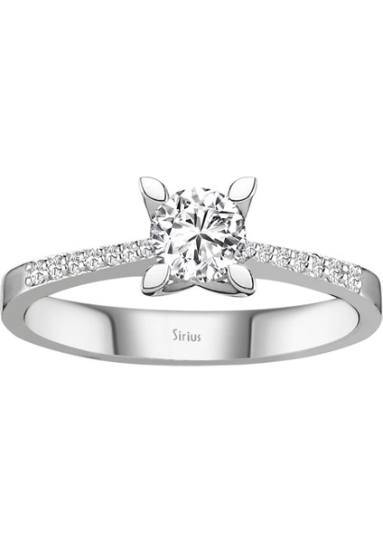 E Renk Toplam 0,54 Karat Pırlanta Tektaş Yüzük 0417R0181