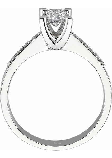 E Renk Toplam 0,54 Karat Pırlanta Tektaş Yüzük 0417R0181 modelleri