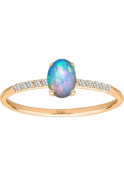 Pırlanta ve Opal Taşlı Gökkuşağı Yüzük 0417R0269