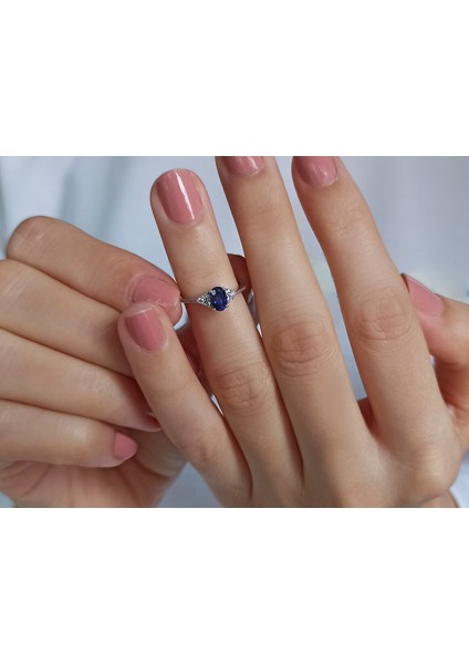 Pırlanta ve Oval Safir Arya Yüzük 0417R0271 fırsatları
