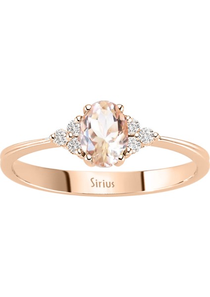 Pırlanta ve Oval Morganite Taşlı Saga Yüzük 0417R0273