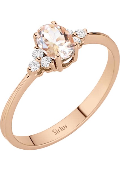 Pırlanta ve Oval Morganite Taşlı Saga Yüzük 0417R0273 fiyatları