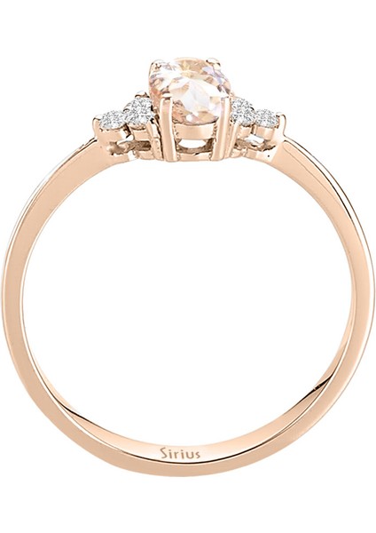 Pırlanta ve Oval Morganite Taşlı Saga Yüzük 0417R0273 modelleri