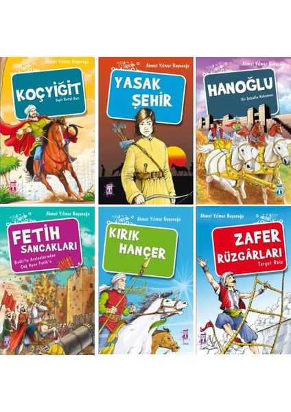 Ahmet Yılmaz Boyunağa 6 Kitap Tarihi Macera Seti / Koçyiğit - Yasak Şehir - Hanoğlu - Fetih Sancakları - Kırık Hançer - Zafer Rüzgarları