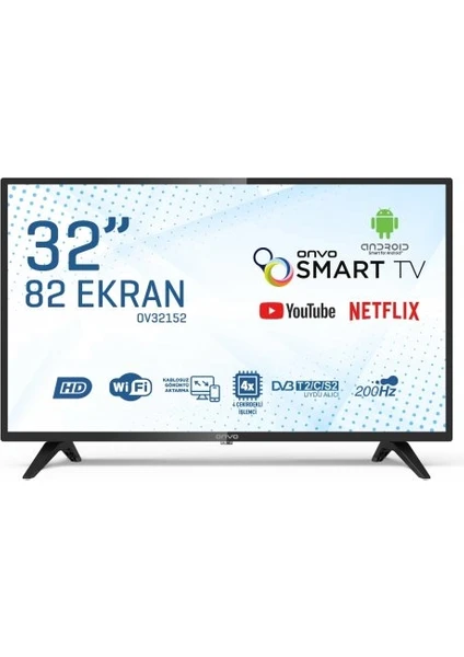 OV32152 32" 82 Ekran Uydu Alıcılı HD Android LED TV