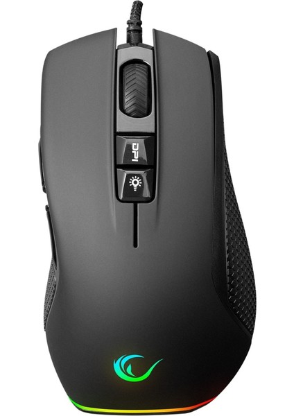 SMX-R51 FLARE Makrolu 10000 DPI RGB Ledli Profesyonel Gaming Oyuncu Mouse - Siyah