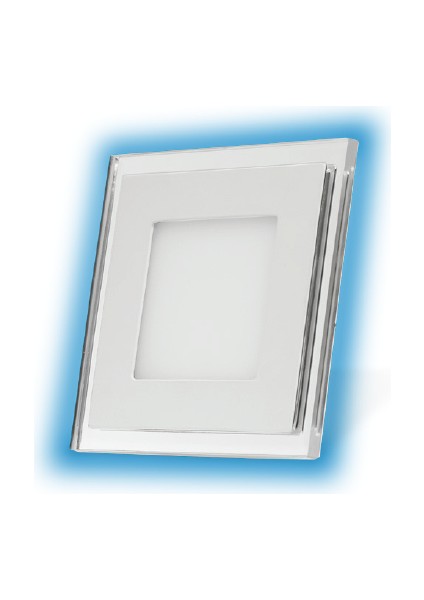 10 W 3000 K 850 Lm Sıva Altı Camlı Led Panel Kare Sarı Işık Kademeli Mavi Işık