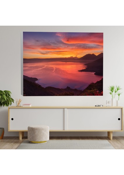 Gün Doğumu Şafak Temalı Dekoratif Kanvas Tablo