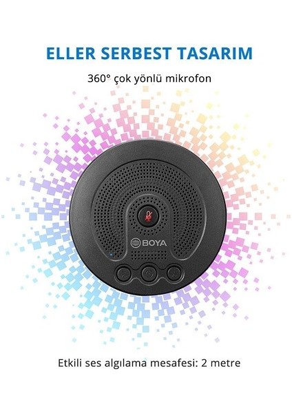 BY-BMM400 Hoparlörlü USB Konferans Mikrofonu