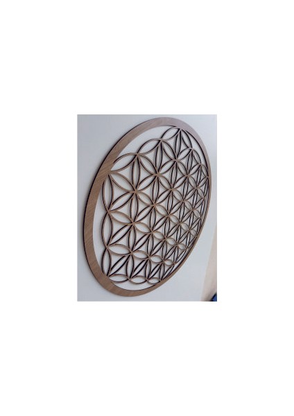 Ahşap Dekoratif Yaşam Çiçeği Kutsal Geometri Tablo Metal Değildir Açık Kahve Morgano modelleri