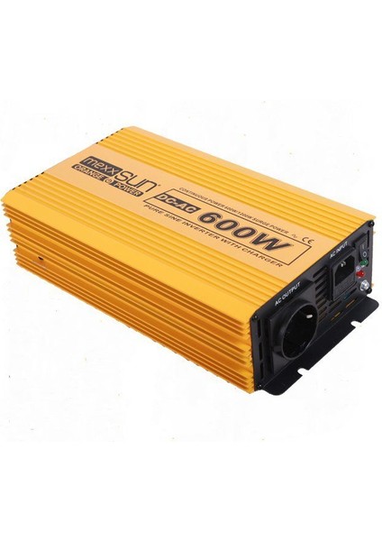 600 Watt 12 Volt Tam Sinüs Sarjlı Inverter (2 Yıl Garantili)=