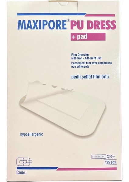 Pu Dress Su Geçirmez Film-Yara Örtüsü 10CM x 25 cm 10 Adet