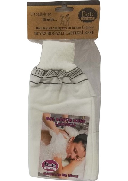 Kese Beyaz Boğazlı Lastikli