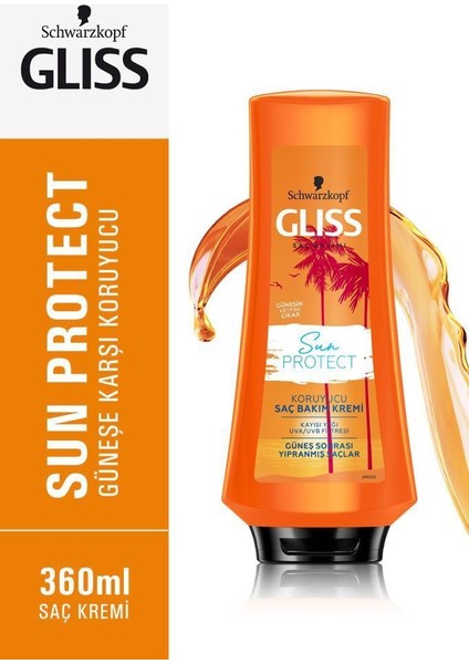 Schwarzkopf Glıss Sun Protect Saç Kremi 360 ml x 3 Adet fiyatları