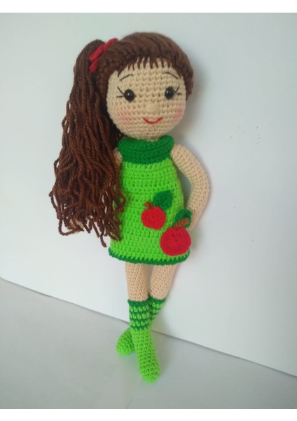 Elma Şekeri Bebek Amigurumi Organik Oyuncak