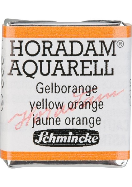 Horadam Yarım Tablet Sulu Boya Yellow Orange