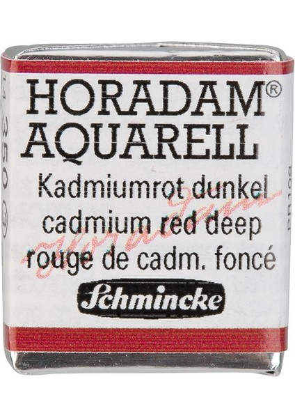 Horadam Yarım Tablet Sulu Boya Cadmium Red Deep