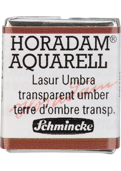 Horadam Yarım Tablet Sulu Boya Transparent Umber
