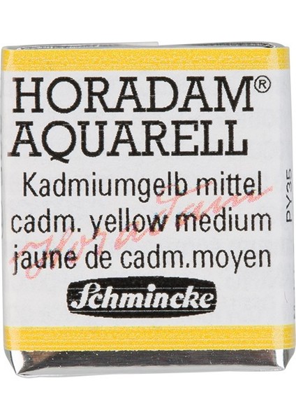 Horadam Yarım Tablet Sulu Boya Cadmium Yellow Middle