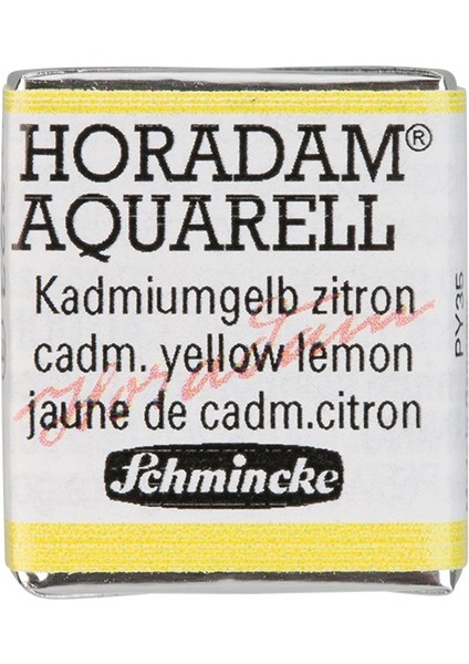 Horadam Yarım Tablet Sulu Boya Cadmium Yellow Lemon