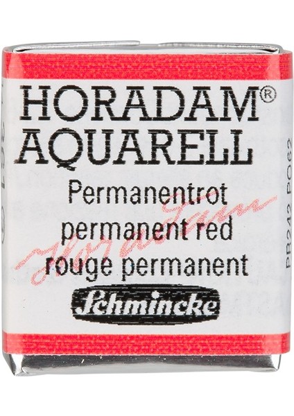 Horadam Yarım Tablet Sulu Boya Permanent Red