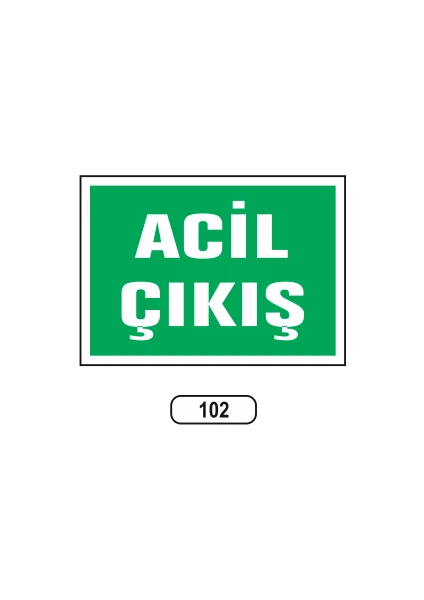 Acil Çıkış Uyarı Ikaz Levhası 25X35 cm