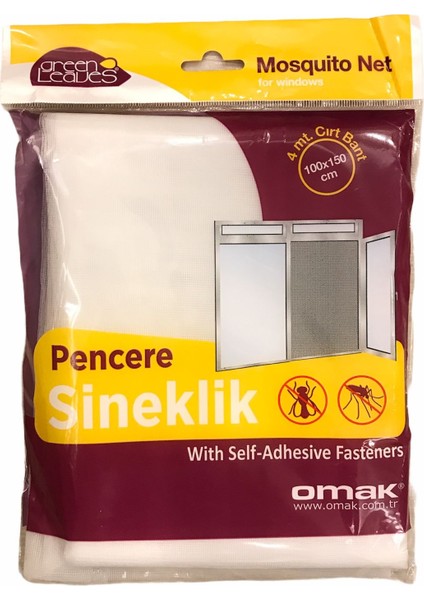 Hazır Pencere Sinekliği 5 Adet 100 x 150 cm + 4 mt Cırt Bant Sezonluk Pratik Sineklik