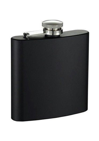 Paslanmaz Çelik Matara Siyah 6 Oz 177 ml