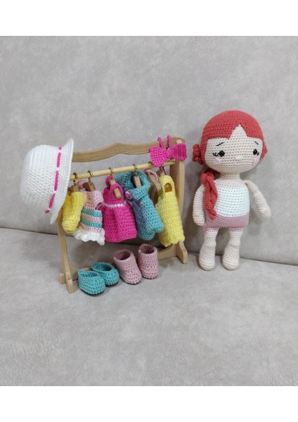 Elina Bebek ve Kıyafetleri Amigurumi Oyuncak