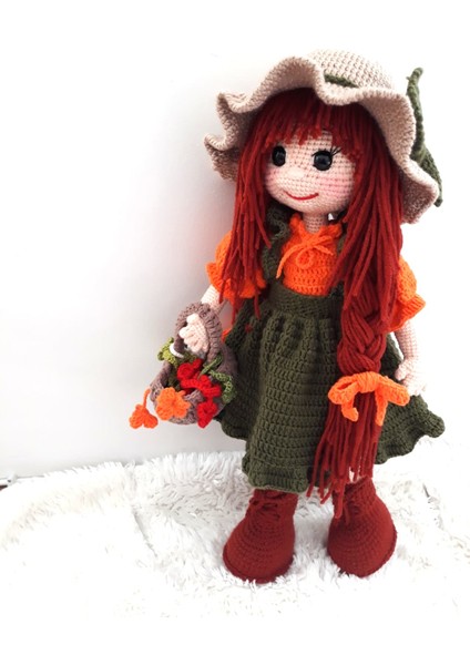 Çiftçi Kız Bebek Amigurumi Oyuncak indirimleri