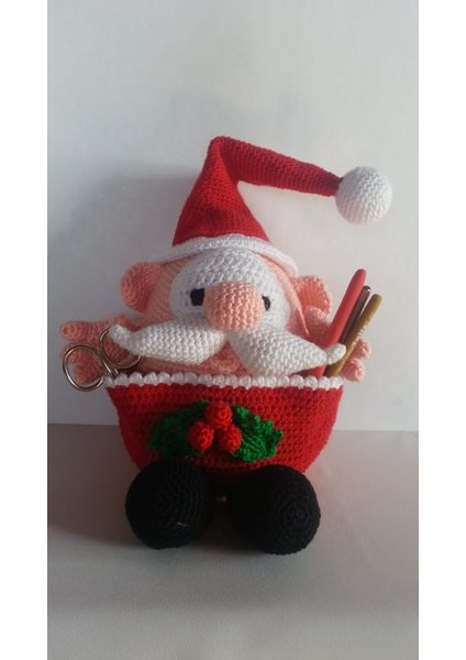 Çok Amaçlı Noel Baba Amigurumi Oyuncak