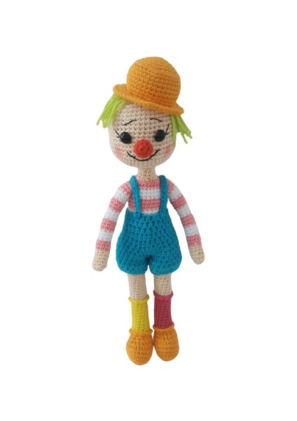 Tatlı Palyaço Amigurumi Organik Oyuncak