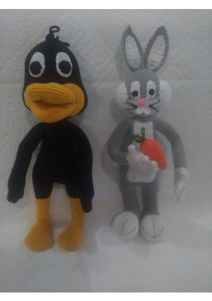 Daffy Duck ve Bugs Bunny Amigurumi Oyuncak