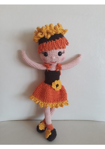 Günebakan Çiçeği Bebek Amigurumi Organik Oyuncak