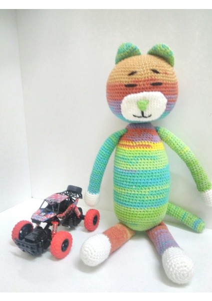 Sevimli Renkli Kedicik Amigurumi Oyuncak