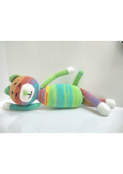 Sevimli Renkli Kedicik Amigurumi Oyuncak