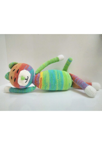 Sevimli Renkli Kedicik Amigurumi Oyuncak