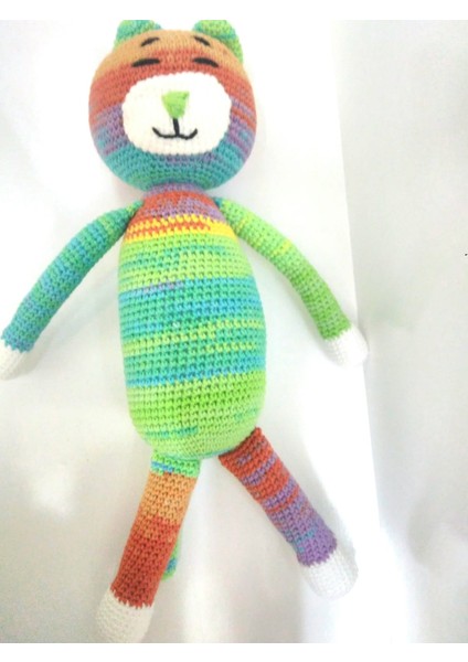 Sevimli Renkli Kedicik Amigurumi Oyuncak