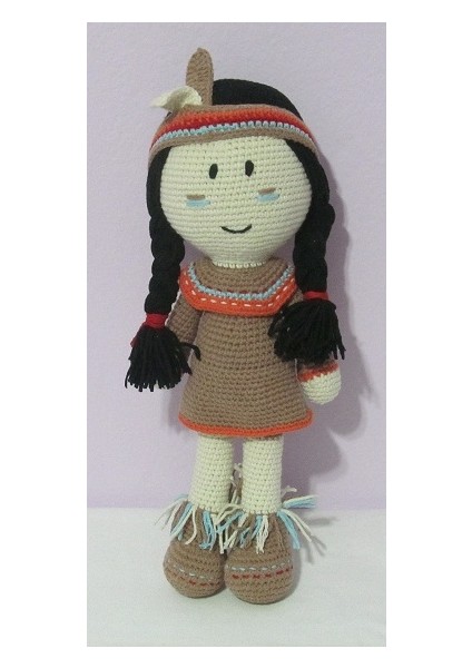 Kızılderili Bebek Amigurumi Oyuncak