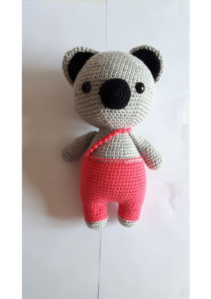 Pembe Tulumlu Şeker Koala Amigurumi Oyuncak